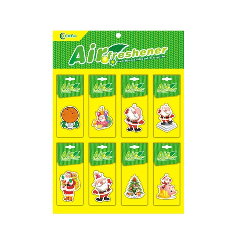 Custom Bulk Cherry Scent Hanging Paper Strong Smell Car Fragrance Diffuser Model Air Freshener for Car Air Freshener