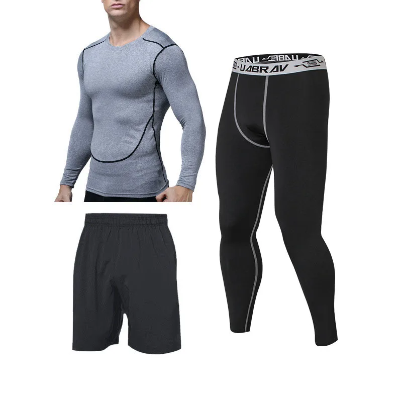 Training & Jogging Wear Gym Yoga Sport wear Track Suit for Men Wholesale Tight Leggins Fitness Running Set Custom