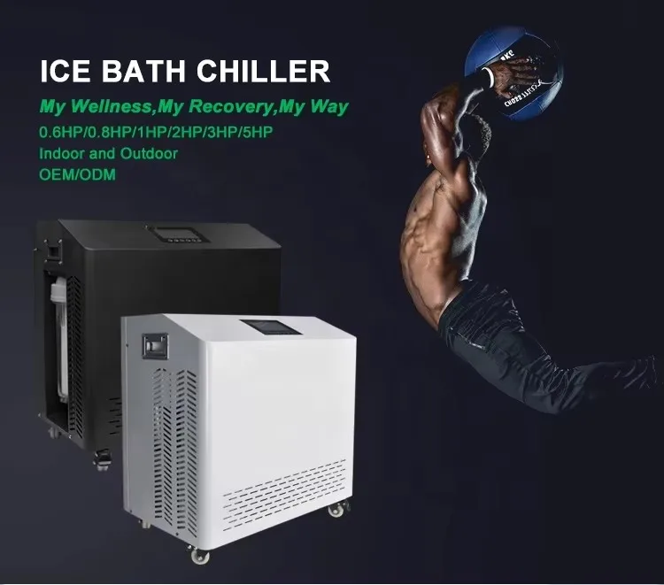 New Design Cooling 1/3HP 1/2HP Cold Therapy Sports Athlete Recovery 0.5HP Ice Bath Recvery Equipment with water chiller