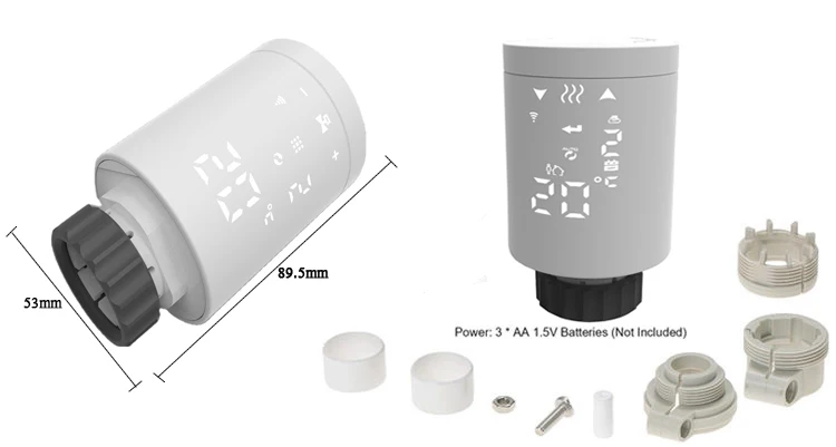  HY368 WIFI ZigBee TRV (термостатический клапан