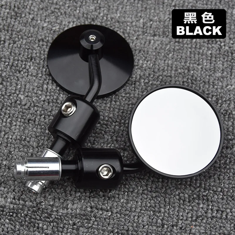 Racing Motorcycle Rear View Mirror Round CNC Handle Bar End Mirror Review Side Mirror
