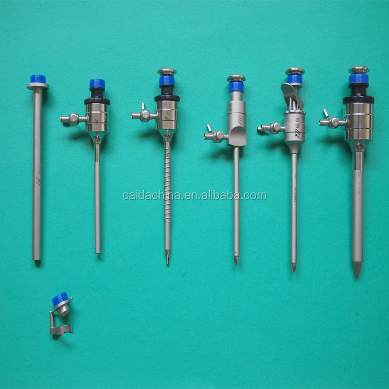 Laparoscopic reusable Flip type trocar, surgical magnetic cannula trocar 5mm and 10mm