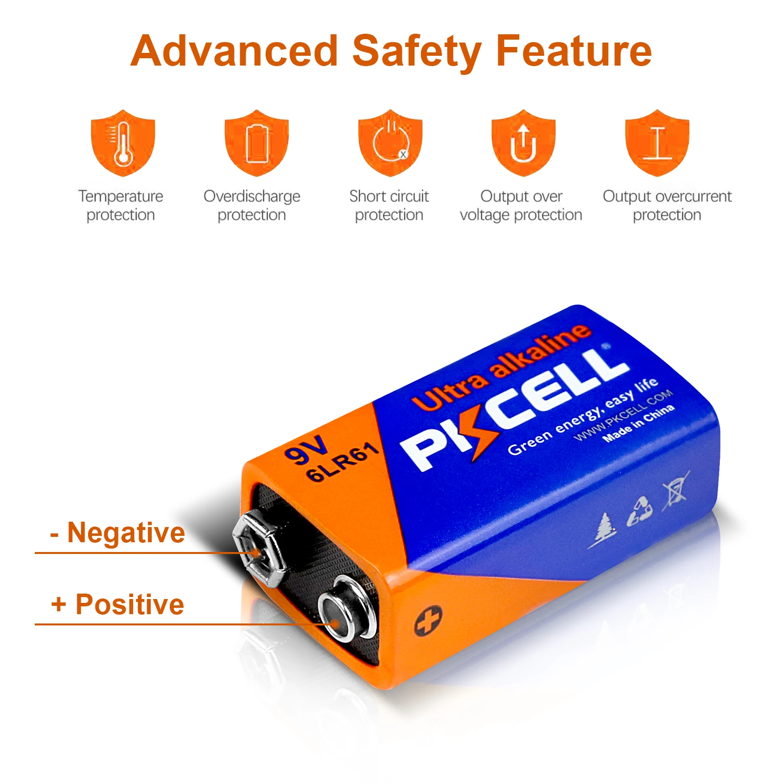 Hot sale Super Heavy Duty battery plus 9v battery 9volt 6LR61 dry battery for electronic equipment