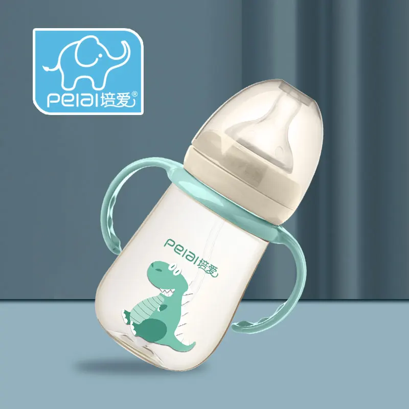 Food Grade PP Safe No Smell Non Toxic Anti-colic Babies Milk Bottle Silicone Nipple 240ml Baby Kids Infant Feeder Bottle