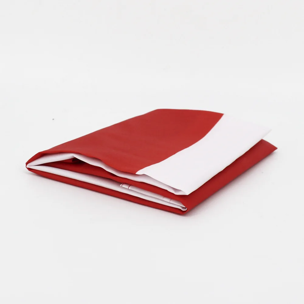 Good Quality Double Sided Polyester Red White Marking Pole Indonesia Flag