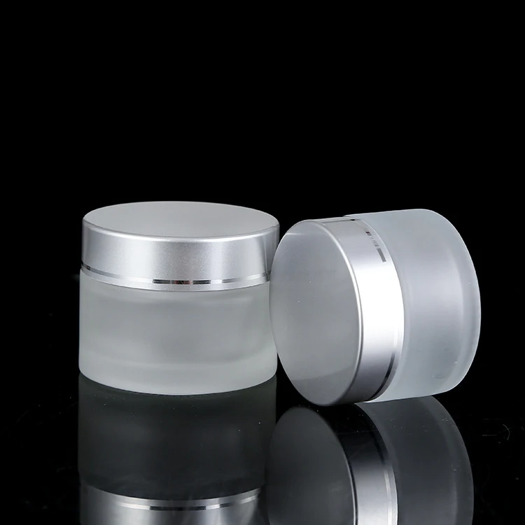  30g frosted glass cosmetic jars facial cream packaging
