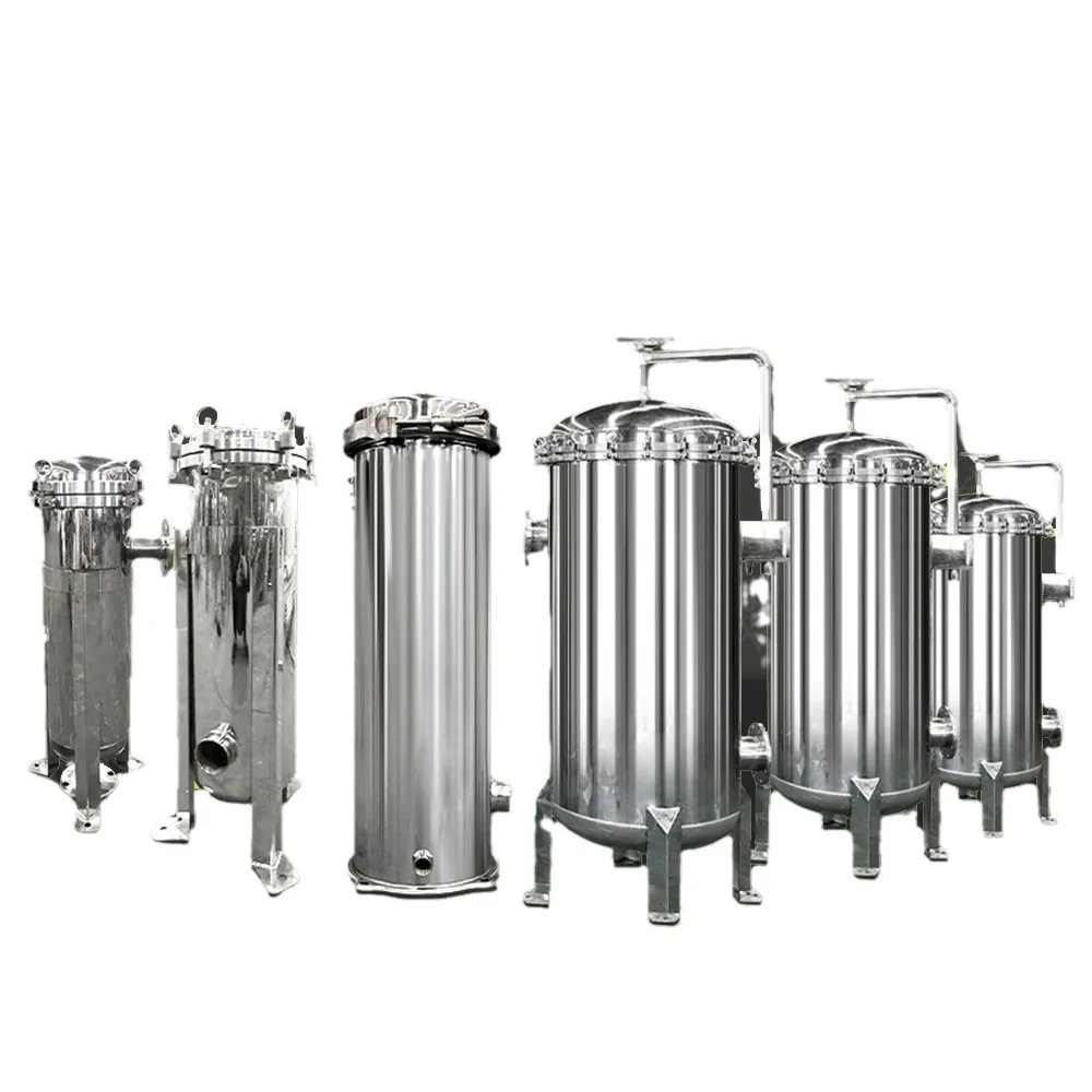 Factory Direct SS 304 & 316 Single & Multi-Bag Filter Housing with Basket for Water Treatment Industrial Filtration Equipment