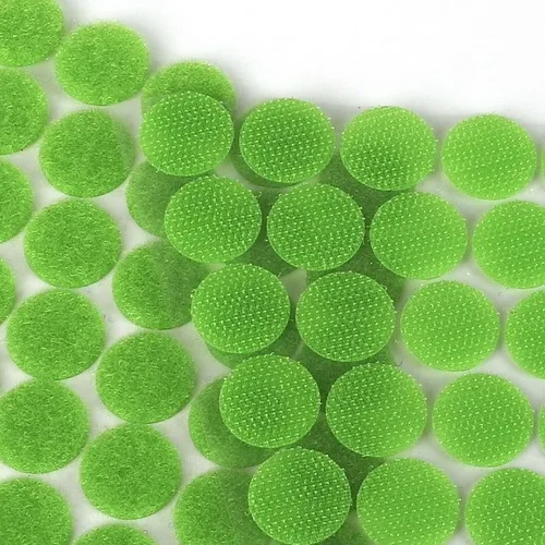 50mm colors Nylon Round Dots Backed Adhesive Hook And Loop Coins Hook Loop Dot