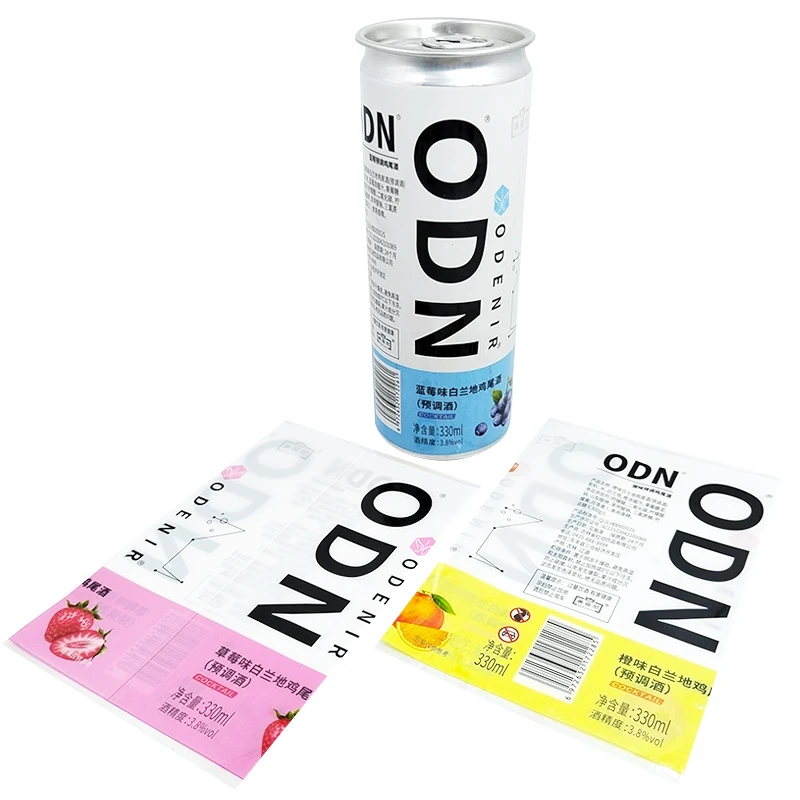 Factory manufacture pet shrink sleeve labels for beverage craft beer can printing shrink label
