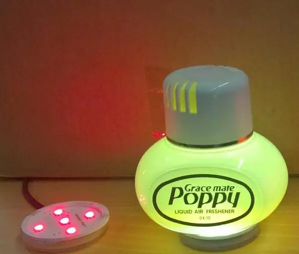 car perfume Liquid Poppy air freshener car light led base car accessories
