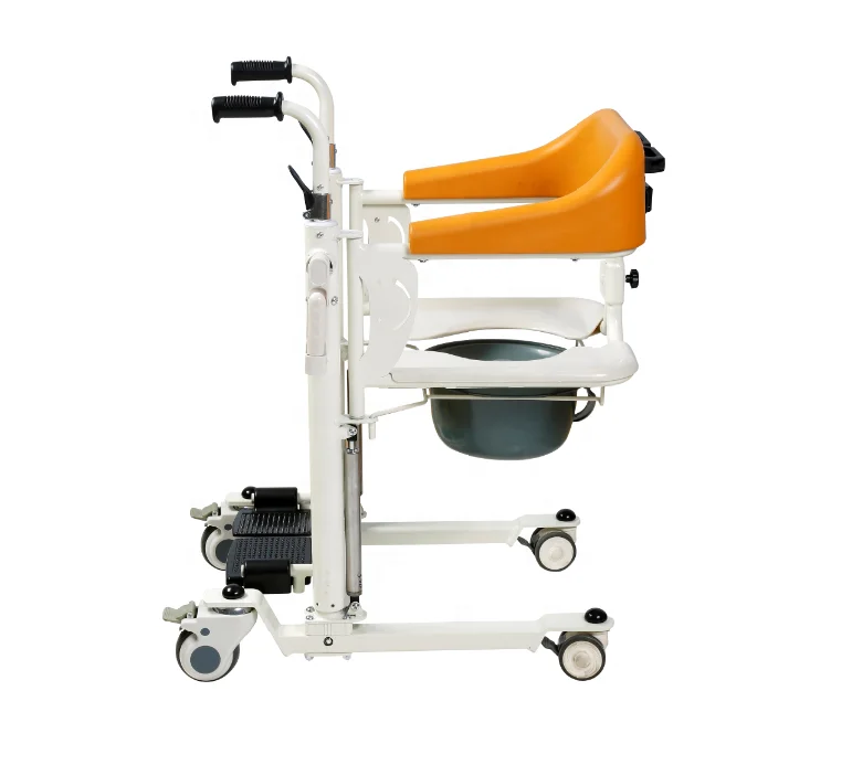 Hot sale rehabilitation therapy lift hydraulic transfer wheelchair with bedpan for disable people