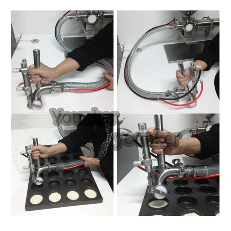 Donut Cup Cakes Depositor Chocolate Decorate Puff Decorate Bread Core Jam Cream Cake Filling Machine Cake Creaming Machine