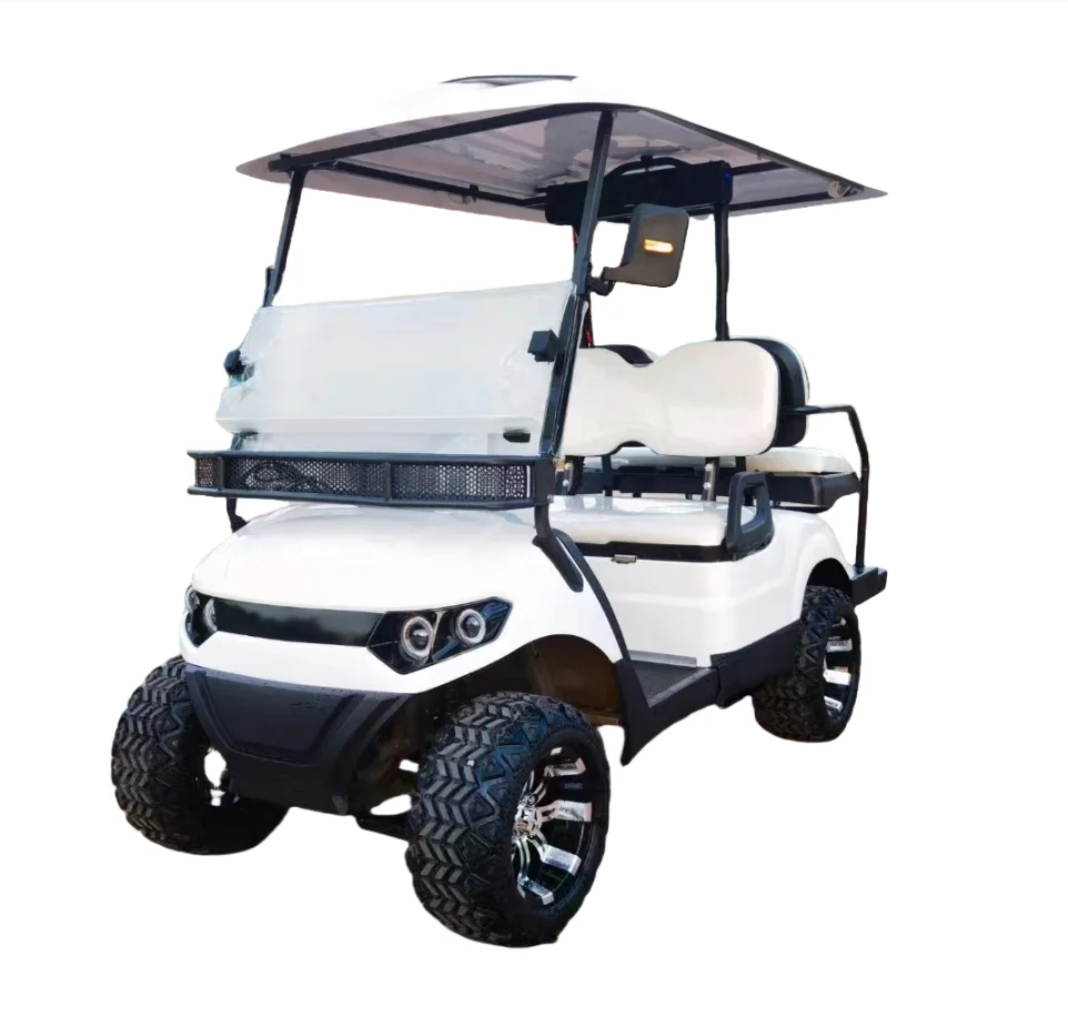 Street Legal Lead Batteries 4 Seater 4KW 5KW Electric Golf Cart Delivery to Your Home Sightseeing Car Supplier for Scenic Spots