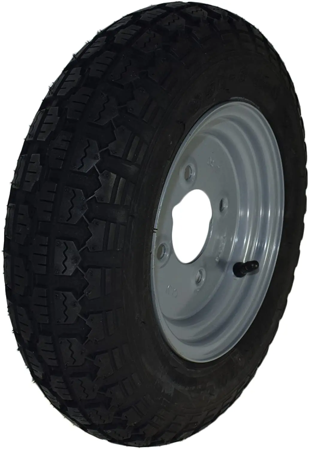 Trailer Tire Wheel Assembly - 4-Ply Rated Load Range B - 4.80-12 - 4 Hole Rim Overall Diameter 20in