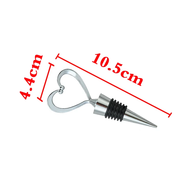 2022 Top Seller New Design Zinc Alloy Love Heart Shape Wine Stopper Bar Supplies Fresh Plug Bottle Wedding Favor Decoration Tool