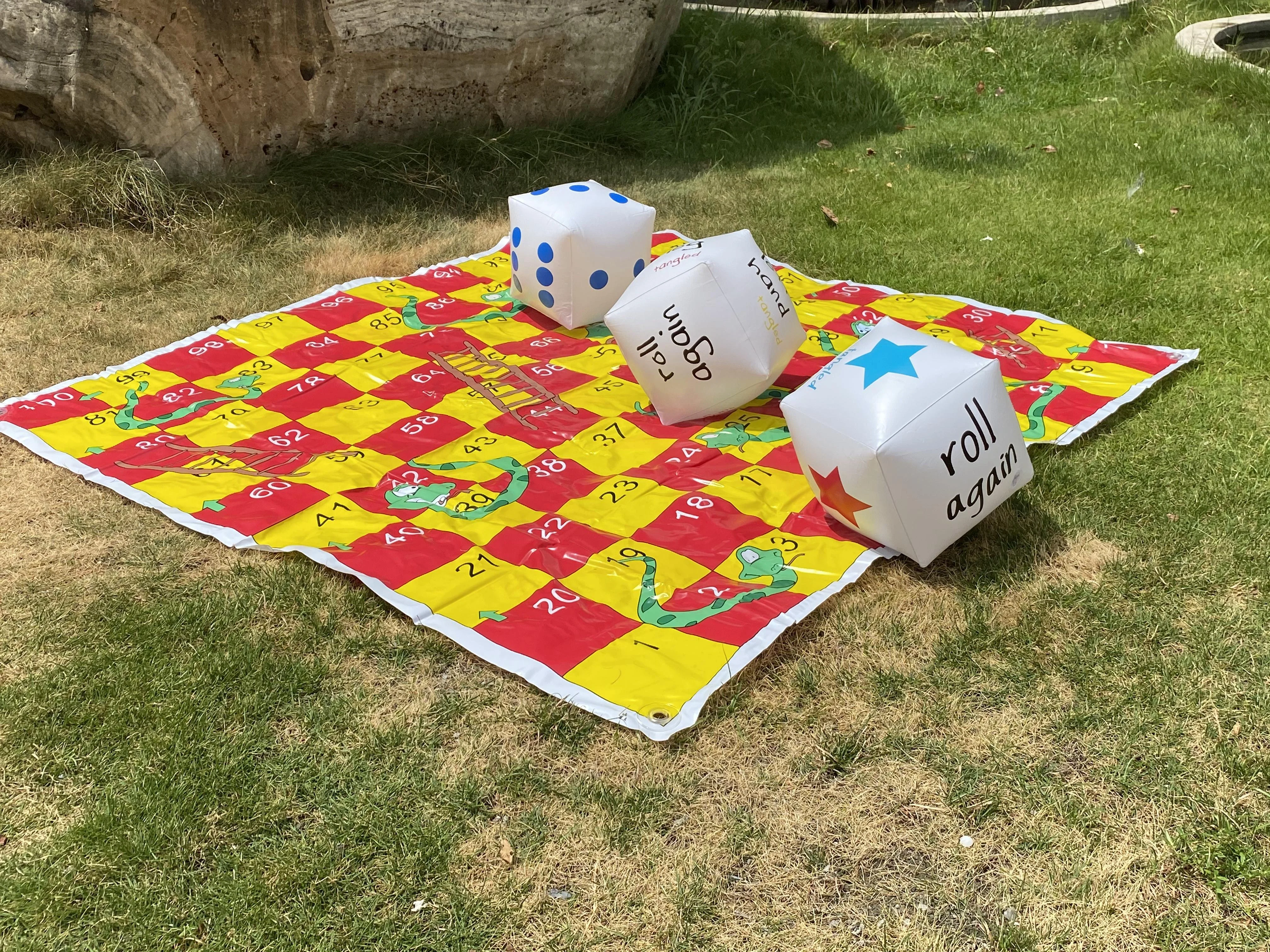 Summer Game 2 in 1 Snakes And Ladders Game Twister Game PVC Material For Kids Toys 2023
