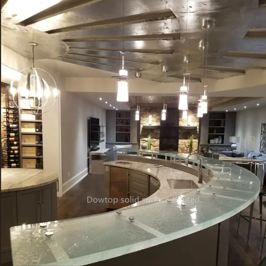 Home design artificial stone small kitchen wine bar counter mini hotel bar counter