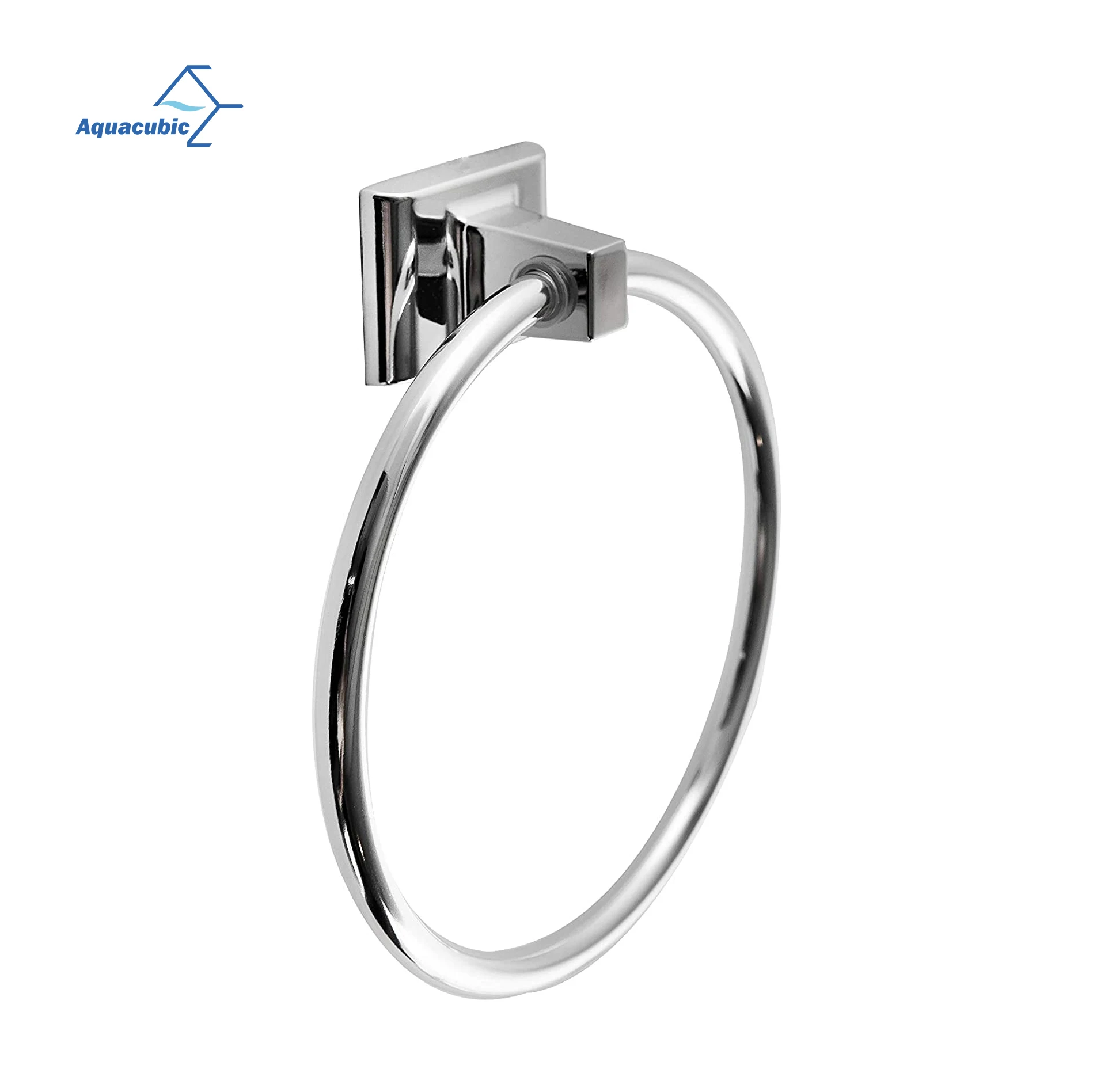 Aquacubic 4 pieces Square Bathroom Design Chrome Wall Mount Chrome Bathroom Accessories Set