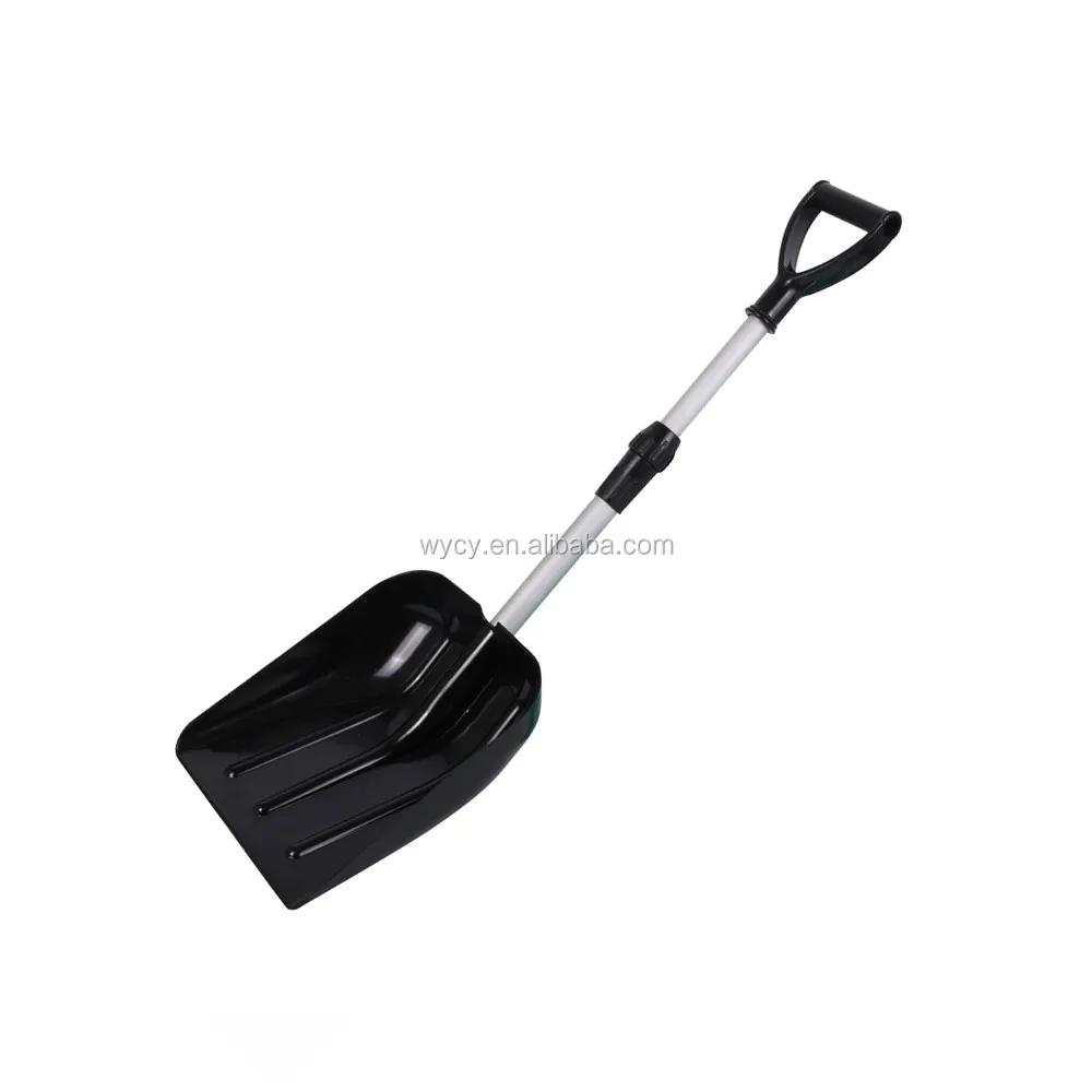 Twist Lock Snow Pusher Function Portable Snow Shovel Aluminium Handle Wholesale Plastic Snow Shovel For Car