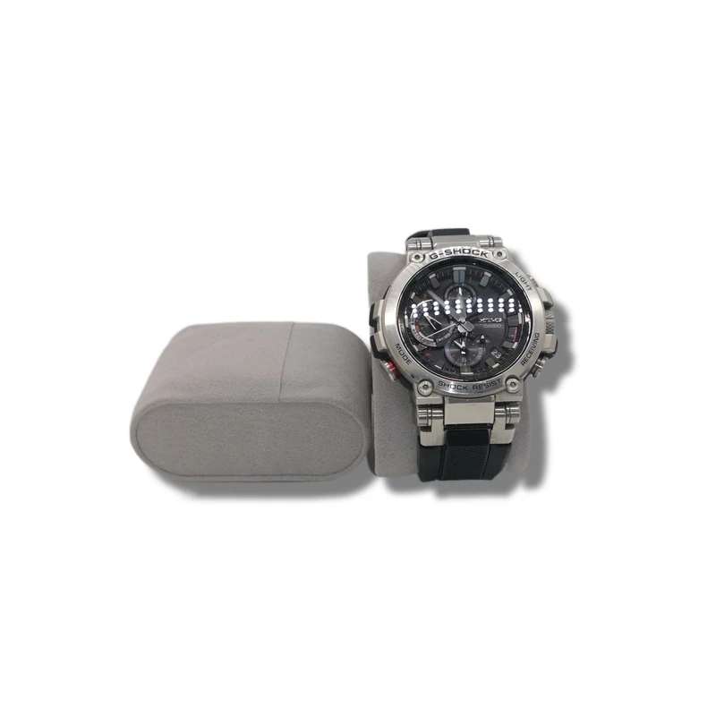 Wholesale New Custom Jewelry Metal Rack With Black Grey Silk Pu Leather Pillow Watch Bracelet Display Stand