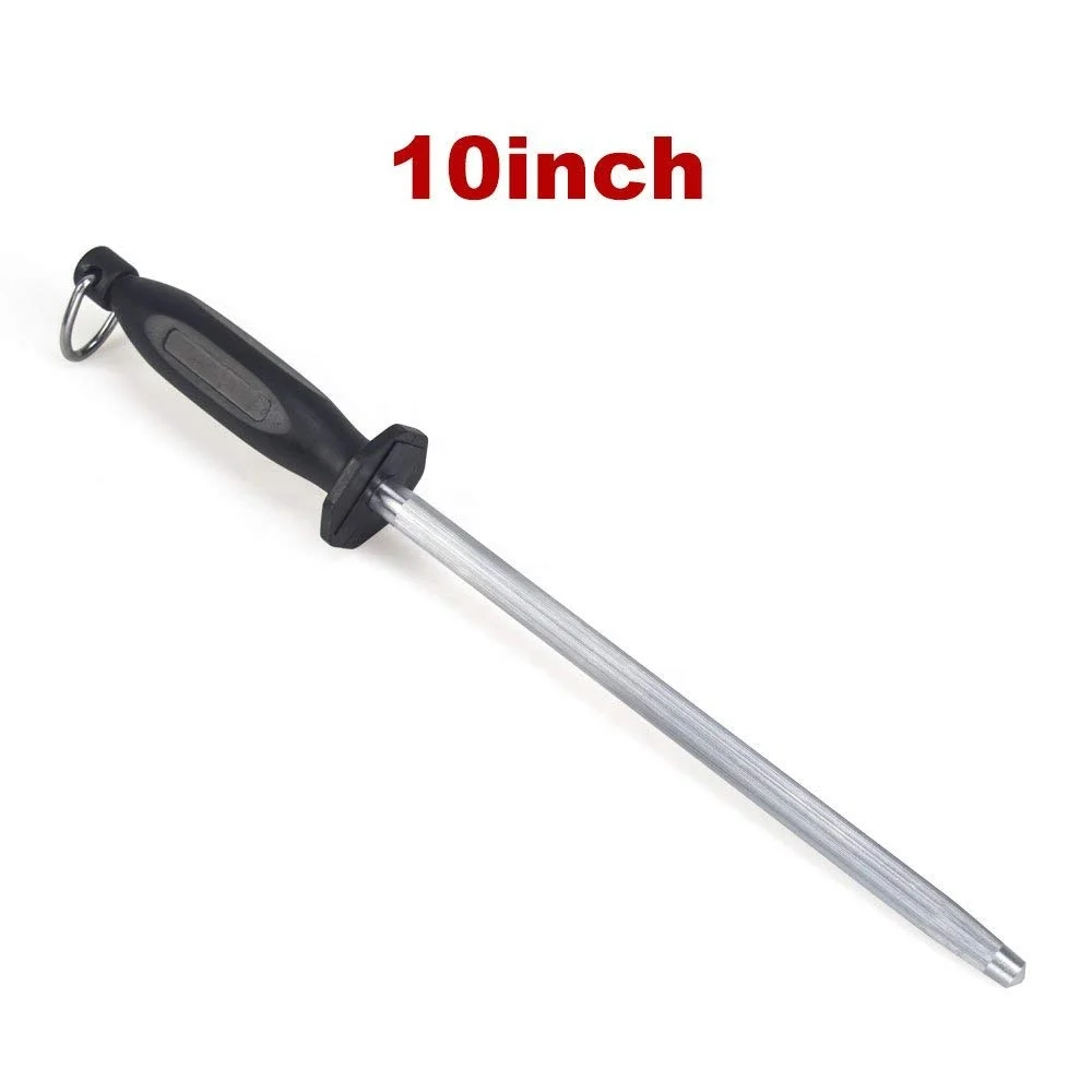 Custom 10 Inch knife sharpener Steel Knife Sharpening Rod honing rod for kitchen