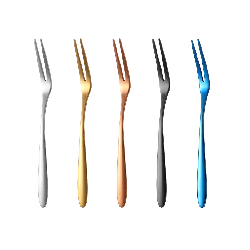 New products wholesale tableware fruit fork stainless steel cake fork Eco-friend dessert fork
