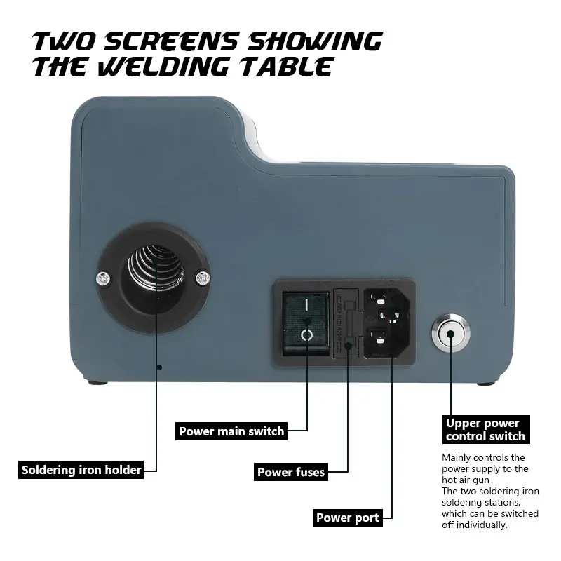 handskit T2102    Soldering Station Dual Handle Solder iron OLED Digital Adjustment Auto Sleep SMD Rework Repair JBC 115 Welding