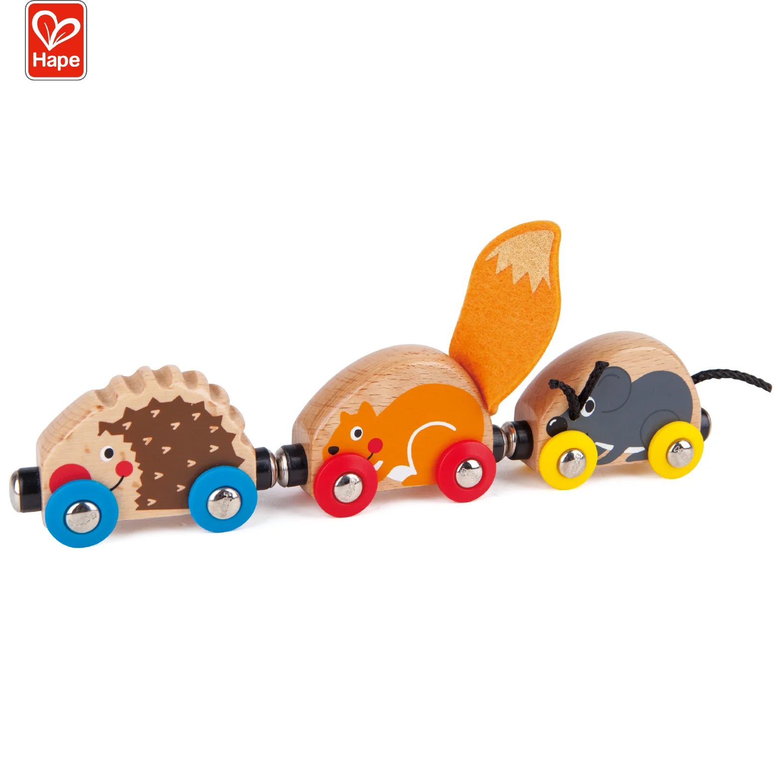 Hape тактильные игрушки в виде животных железнодорожный поезд магнитный Набор