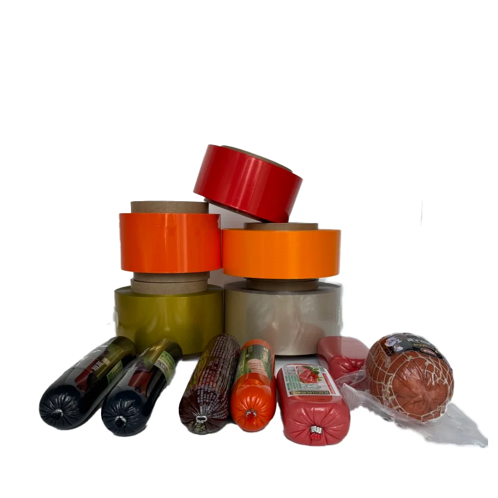 Wholesale Price PVDC Printed Plastic Sausage Casing can be cooked easy peeling