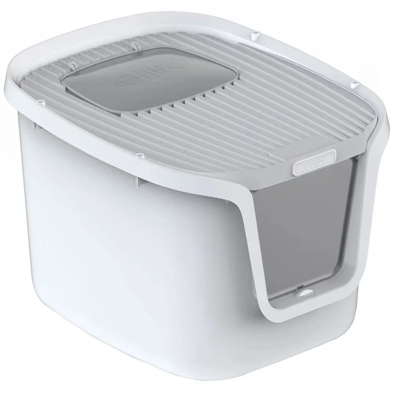 
Well Designed Anti-splas Sustainable Top Entry Cat llitter Box Polyester Smart Cat Litter Box 