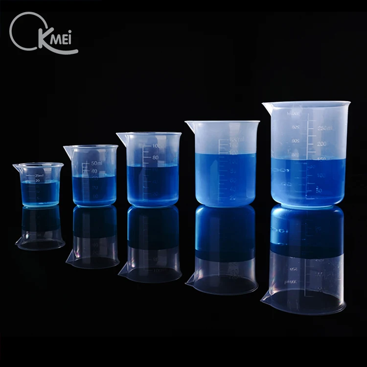 Лабораторный пластиковый мерный стакан по заводской цене, 25 мл, 50 мл, 100 мл, 150 мл, 250 мл, 500 мл, 1000 мл