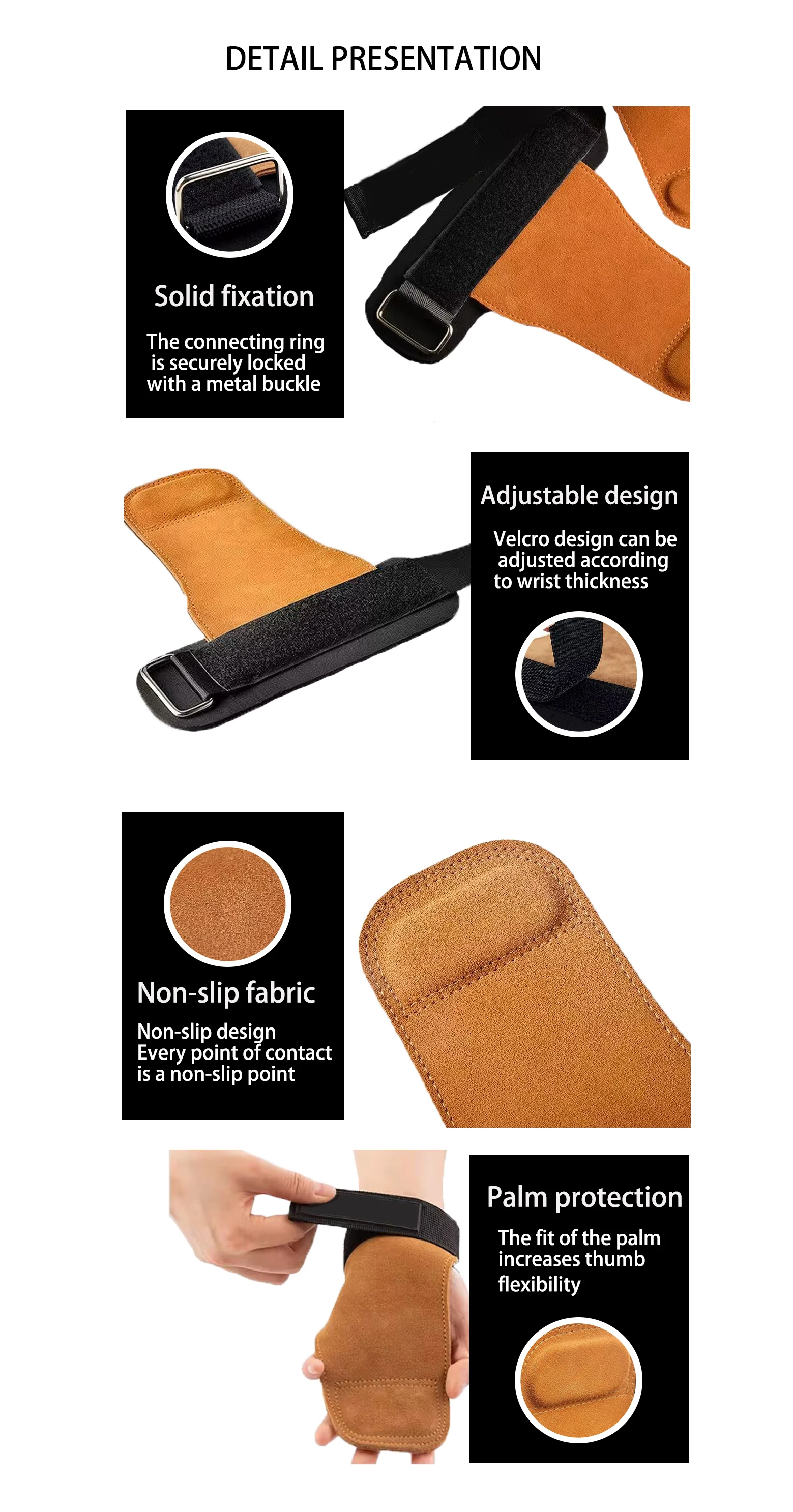 NQ SPORTS Kids Gymnastic Grip Neoprene Barbell Leather Palm Grips For Parallel Bars Protector Hand Gymnastics