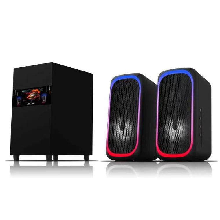 SATE(AS-8906)2022 новая горячая распродажа rgb игровая дуга оптическая BT Колонка для домашнего кинотеатра удаленный сабвуфер мультимедиа 2,1 колонки