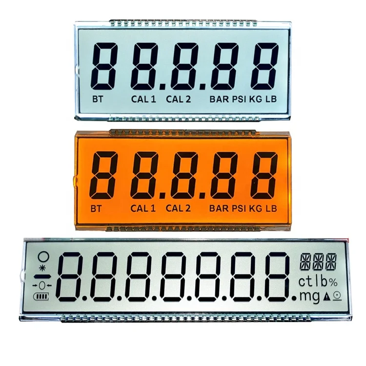 Customized Strip Single Line 16 8 9 Digit 7 Segment LCD Display Module Long Custom Shaped LCD Screen For Meter