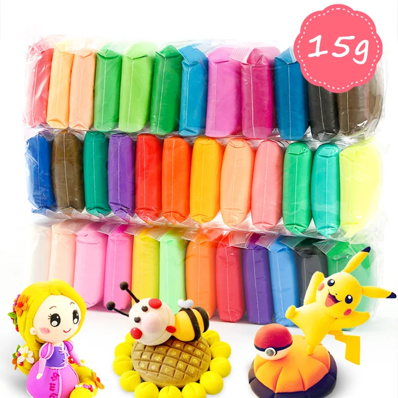24 Colors Air Dry Clay Super Light Diy Explorative Educational Toy Soft Clay Polymer Mud