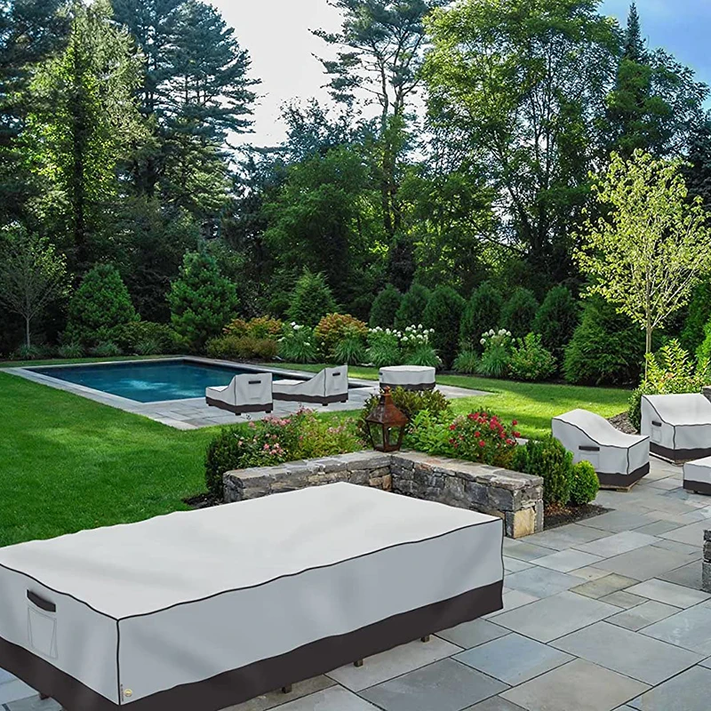 Hot sale outdoor garden sofa set furniture waterproof cover patio dust oxford fabric UV resistant durable covers