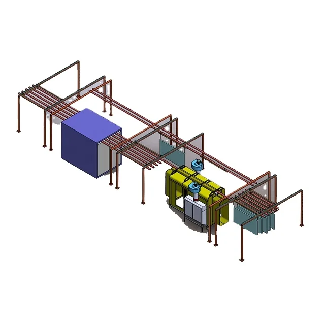 Factory price conveyor moving electrostatic powder coating production line system