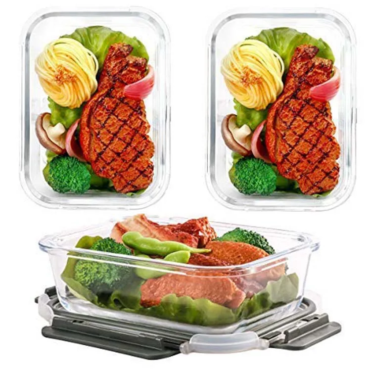 New product glass food storage container kitchen food storage airtight food storage container