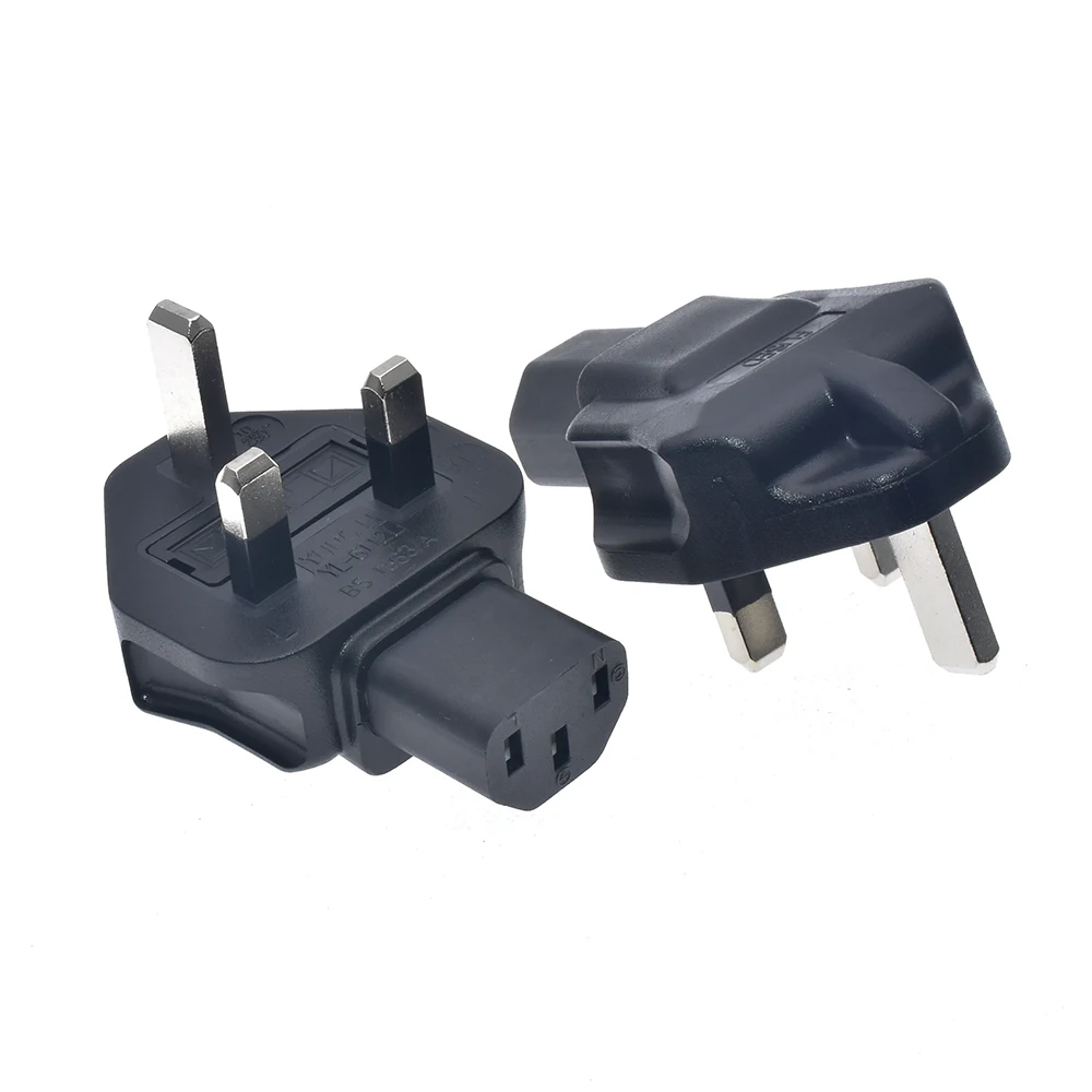 UK BS1363/A Standard Plug to IEC C13 AC Power Adapter,British Male to C13 Female PDU/UPS Server, Type G Travel Adapter Plug