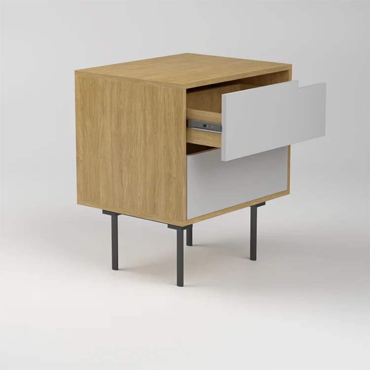 Made in China Italian Desisgn Multifunction Cheap Price Drawers Night Stand MDF Wooden Bedside Table for Bedroom