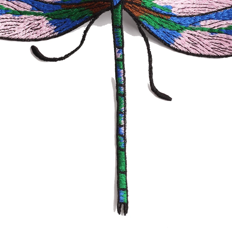 Dragonfly Design Custom Logo 3D Eco-Friendly Soft Star Shaped Cartoon Patches For Garments