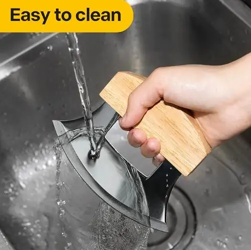 Pizza Cutter Wood Handle Pizza Knife Stainless Steel Sharp Pizza Multifunctional Food Slicer Rocker Ulu Knife