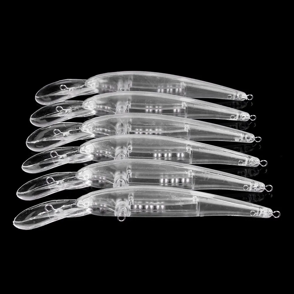 165mm 21g big bill casting unpainted saltwater lure blanks unpainted hard plastic minnow lure with bead fishing rattle