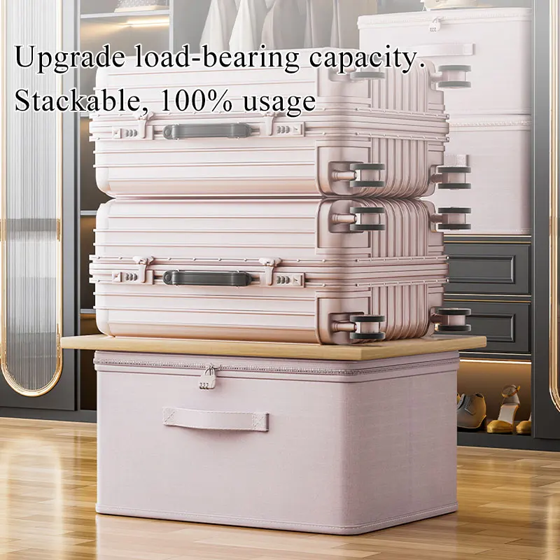 Item Organizer Cotton Storage Box with Lock Storage for Clothes
