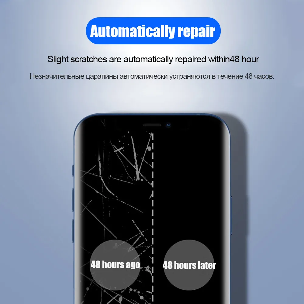 Гидрогелевая пленка RICOO для iPhone 13 7 8 Plus 6 полное покрытие ТПУ защита экрана 11 12 Pro mini XR X XS Max SE 2020
