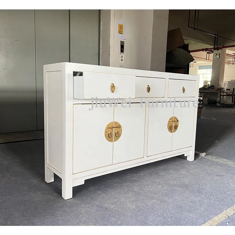 High Quality New Style Home Furniture White Wooden Cabinet For Living Room Furniture