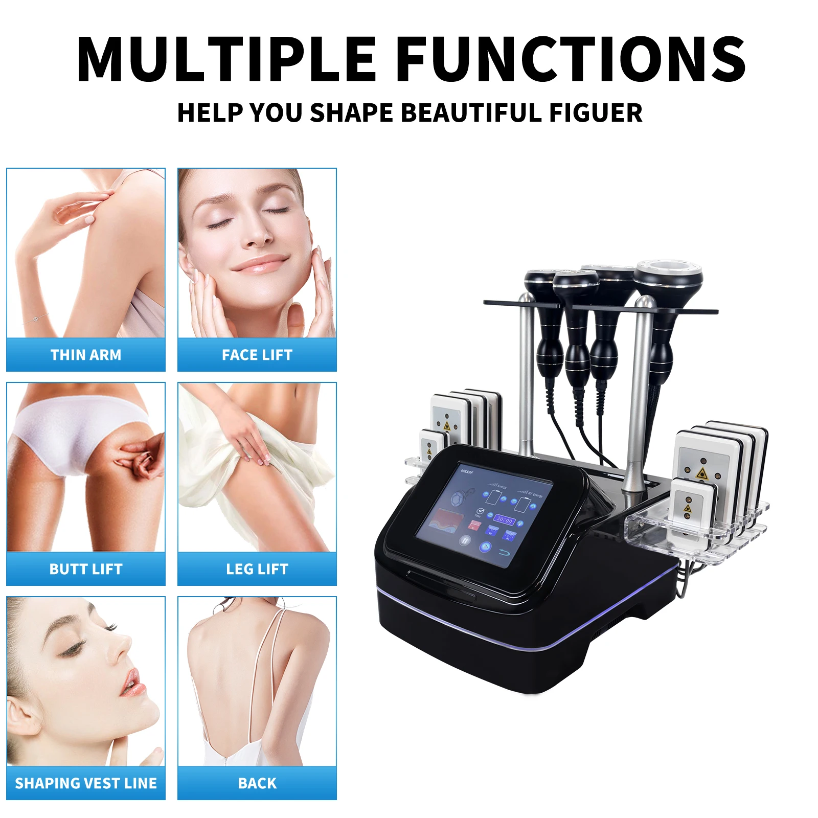 40K Portable Radiofrequency lipocavitation cellulite reduction massager radiofrecuencia facial y corporal body sculpting machine