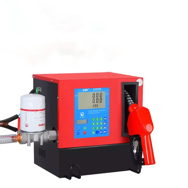 Cavitt 12V/24V/220V Fuel Station Machine Vertical Diesel Machine And Vertical Diesel Machine Portable Fuel Pump With Fuel Gun