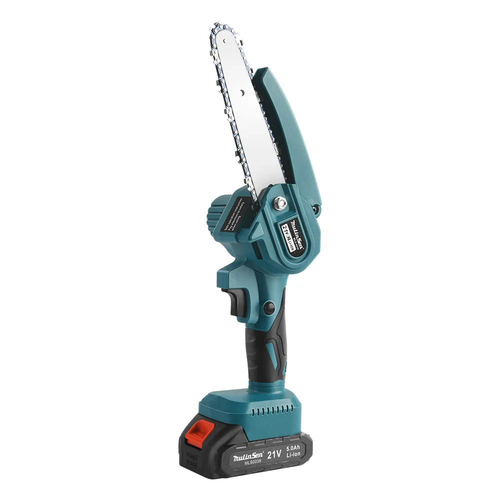 Cordless power chain saws with Security Lock Mini Chainsaw 6-Inch with 2 Battery Handheld Small Chainsaw