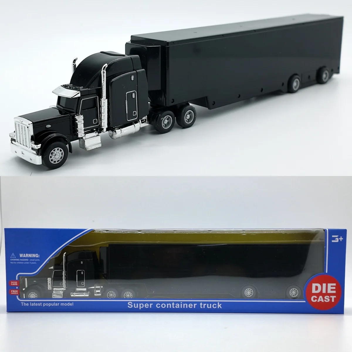 Custom Logo Oem/Odm Alloy Toy Container Truck 1:50 Scale Free Wheel Diecast Models Sliding Vehicle Carrier Container Truck Toys
